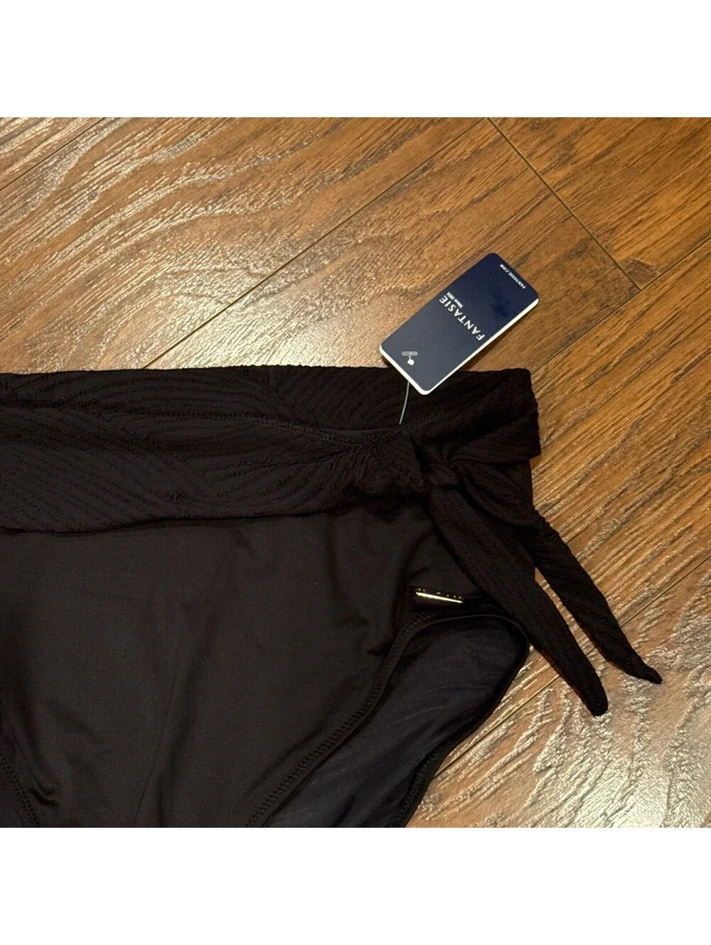 NWT Ottawa High Waist Bikini Brief Swim Bottom Black Size XL